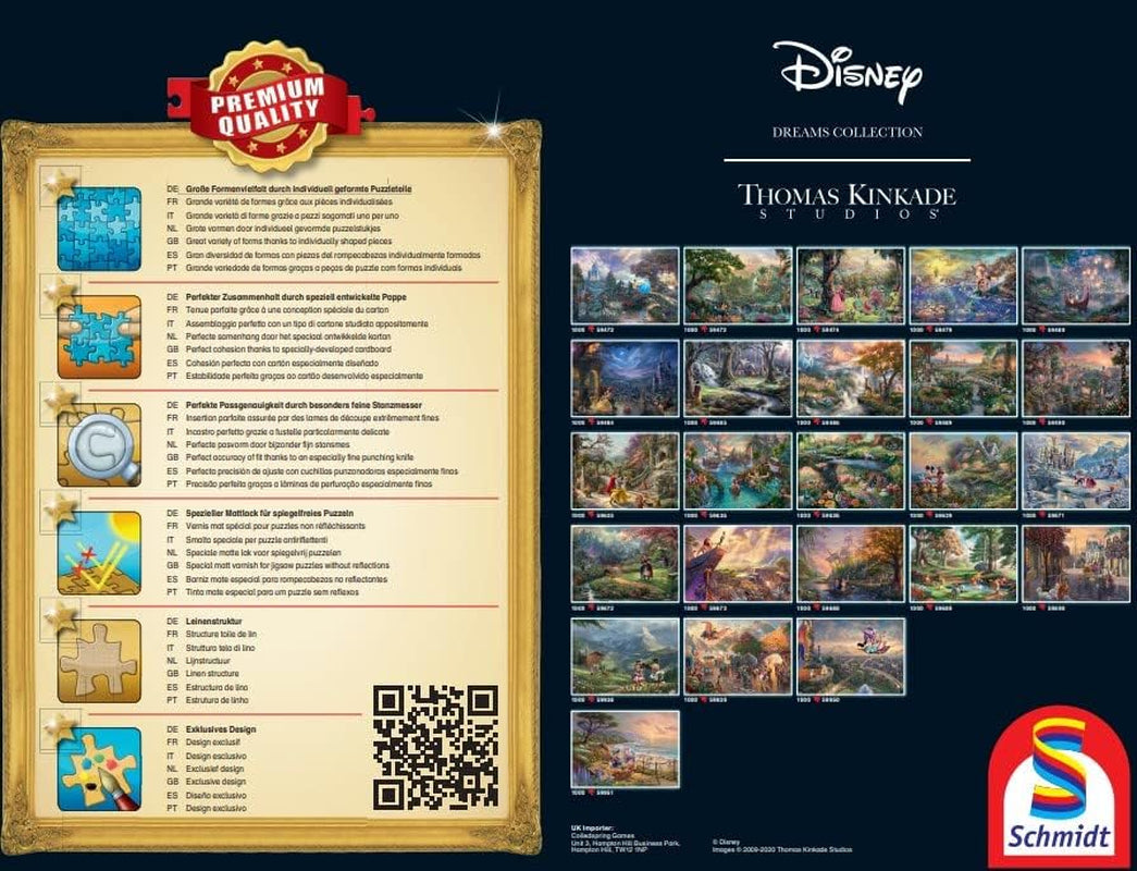 Schmidt Spiele 57371 Thomas Kinkade, Disney, Mickey i Minnie, Dream Collage 2, układanka 2000 elementów Puzzle Naty Shop