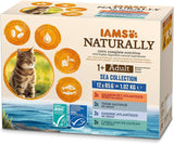 IAMS Naturalna mokra karma dla kotów w sosie - Wysokiej jakości mokra karma z rybą dla dorosłych kotów, kolekcja Sea, 12 x 85g