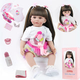 ZIYIUI 24-calowe lalki Reborn Baby, realistyczne lalki z miękkim ciałem, 60 cm ręcznie robione lalki Reborn Baby, prezenty świąteczne