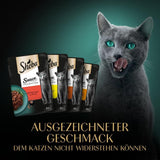 Sheba Sauce Collection Mokra karma dla kotów, porcjowane saszetki, słone opakowanie zbiorcze, 4x12x85g