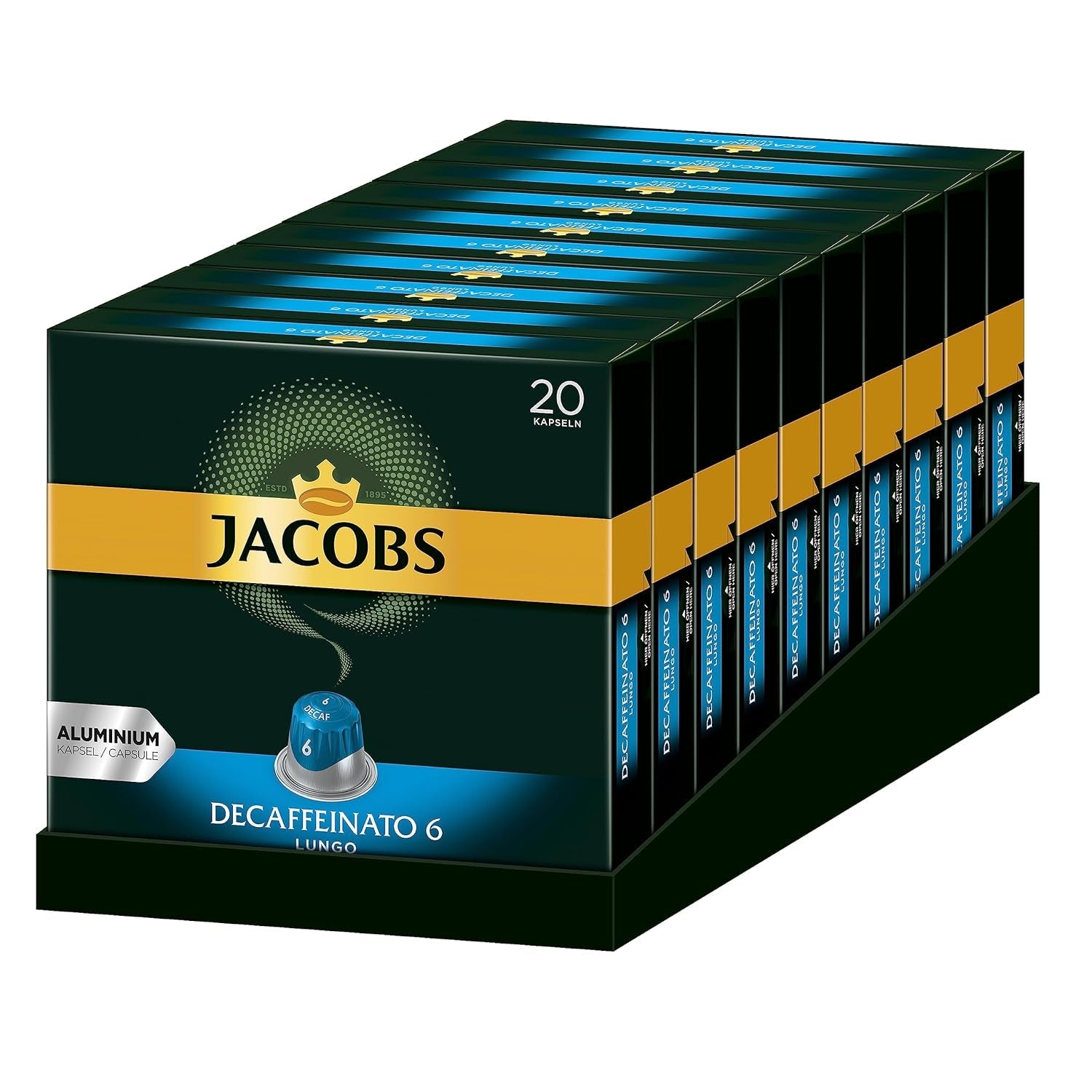 Kaffeekapseln Lungo Classico (nur für kurze Zeit) Megapack XXL i Kaffeekapseln Lungo Decaffeinato- Intensität 6-200 Kapseln kompatybilny z Nespresso, opakowanie 10er, 10 x 20 Getränke