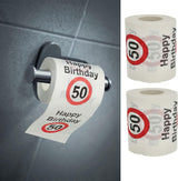 Zestaw 4 papierów toaletowych „Wszystkiego najlepszego z okazji 40. urodzin” │40. urodziny 24 metry 2-tkaniny 180Gr/m2 │ Papier toaletowy z motywem papieru toaletowego (4 X papier toaletowy 40)