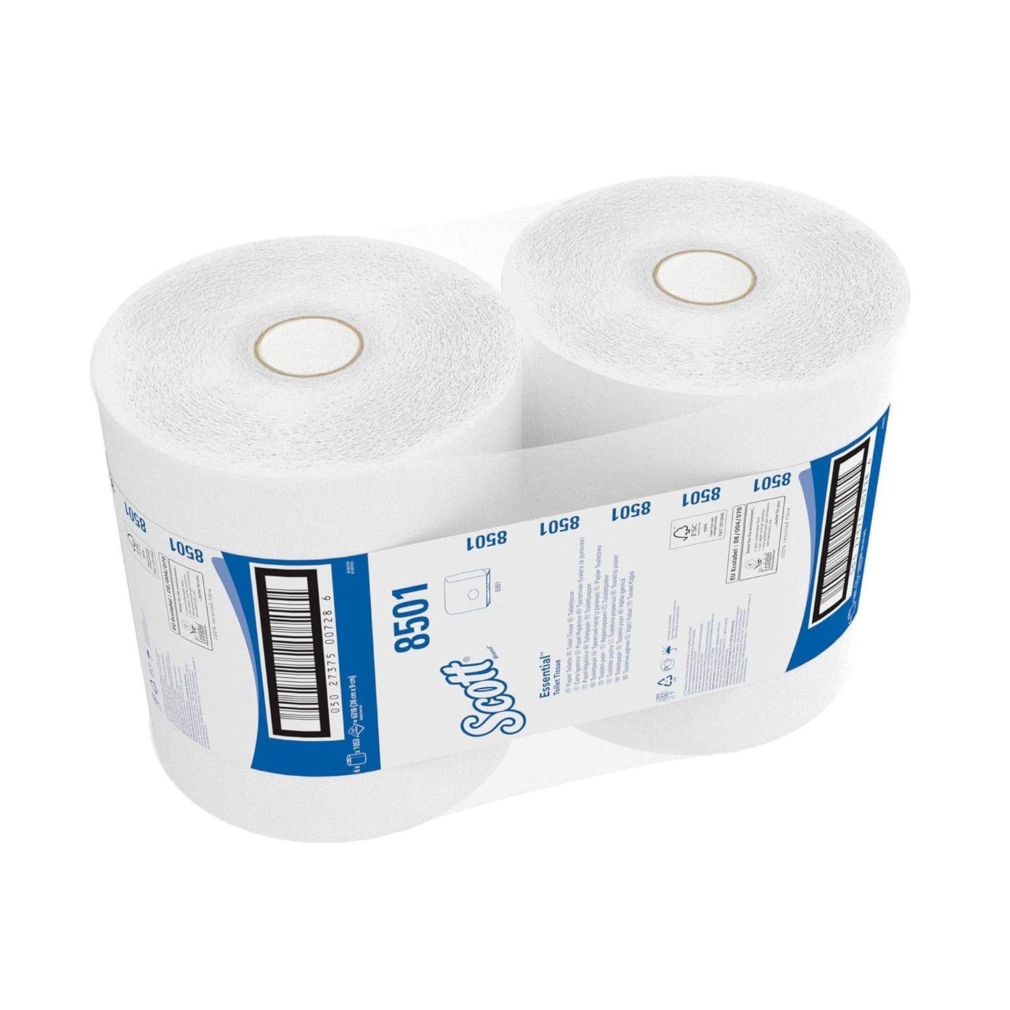 Scott Essential Jumbo Toilet Roll 8501 - papier toaletowy Jumbo Roll - 6 rolek X 1053 arkusze 2-warstwowy papier toaletowy (łącznie 2400 M)
