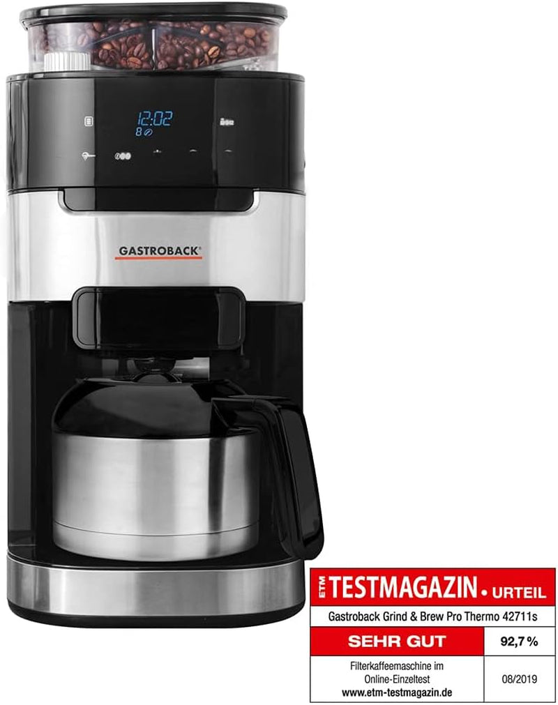 Ekspres termiczny GASTROBACK Grind & Brew Pro, srebrny, czarny