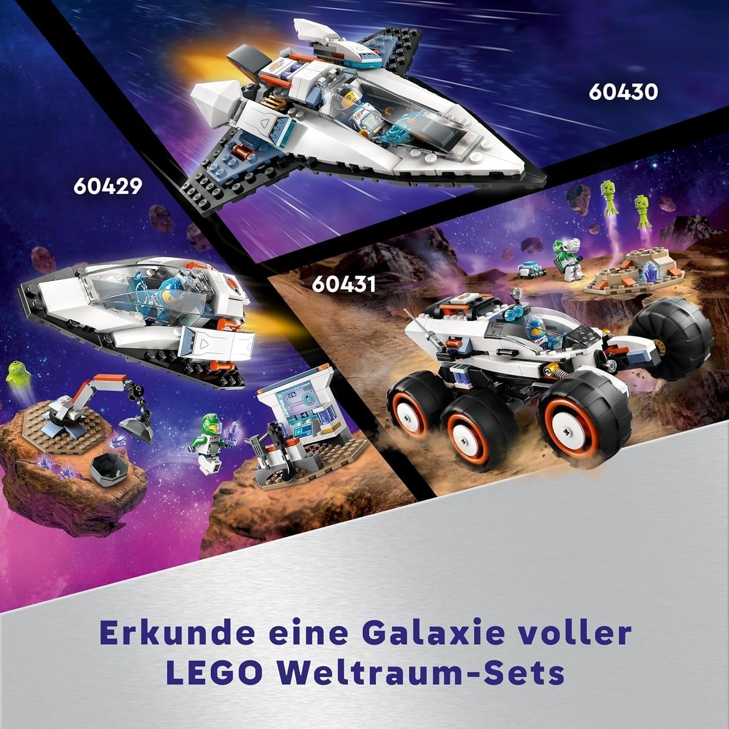 LEGO City Statek kosmiczny, prom kosmiczny zabawka do zbudowania dla dzieci, chłopców i dziewcząt od 6 lat, w zestawie z figurką astronauty 60430 Zestawy do budowania Besuche den LEGO-Store