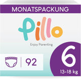 Pieluchy Pillo, rozmiar 7, 84 sztuki, 4 opakowania po 21 pieluszek, rozmiar 7 - XXL (15+ kg) - Pieluchy dziecięce