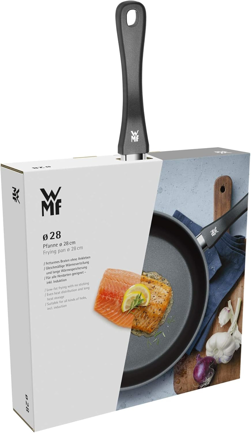 WMF Diabelska patelnia 28 cm, patelnia indukcyjna, stal nierdzewna Cromargan, plastikowy uchwyt Garnki i patelnie Naty Shop