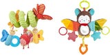 SIGIKID 42249 Aktywny spiralny motyl Baby Activity On Tour zabawka dla dziewczynki polecana od urodzenia wielokolorowy Bebe Toys Naty Shop Pakiet z kijem Wielokolorowy