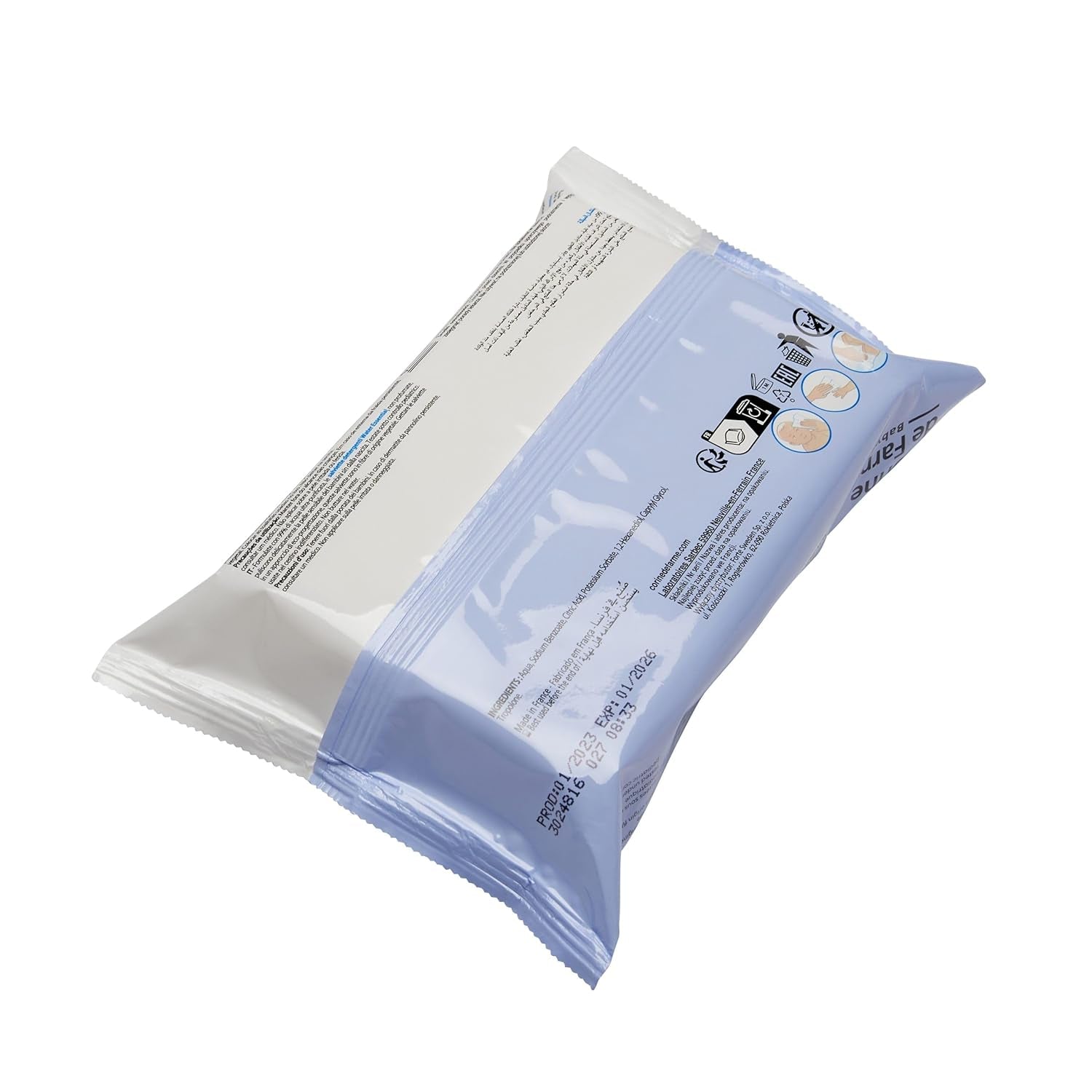- Chusteczki dla niemowląt Change Water Essential x70 - Produkt toaletowy z włókien roślinnych - 99% wody ultraoczyszczonej - Higiena od urodzenia - Zamykana pokrywka