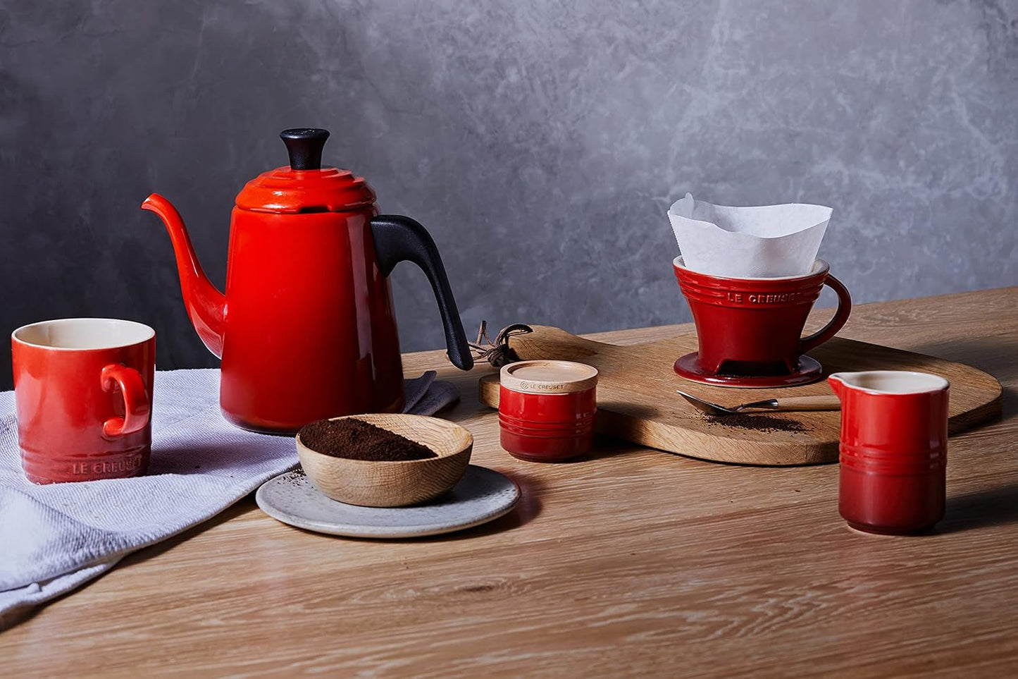 Kubek do mleka kamionkowy Le Creuset, 150 ml, wiśniowo-czerwony, 91051700060099