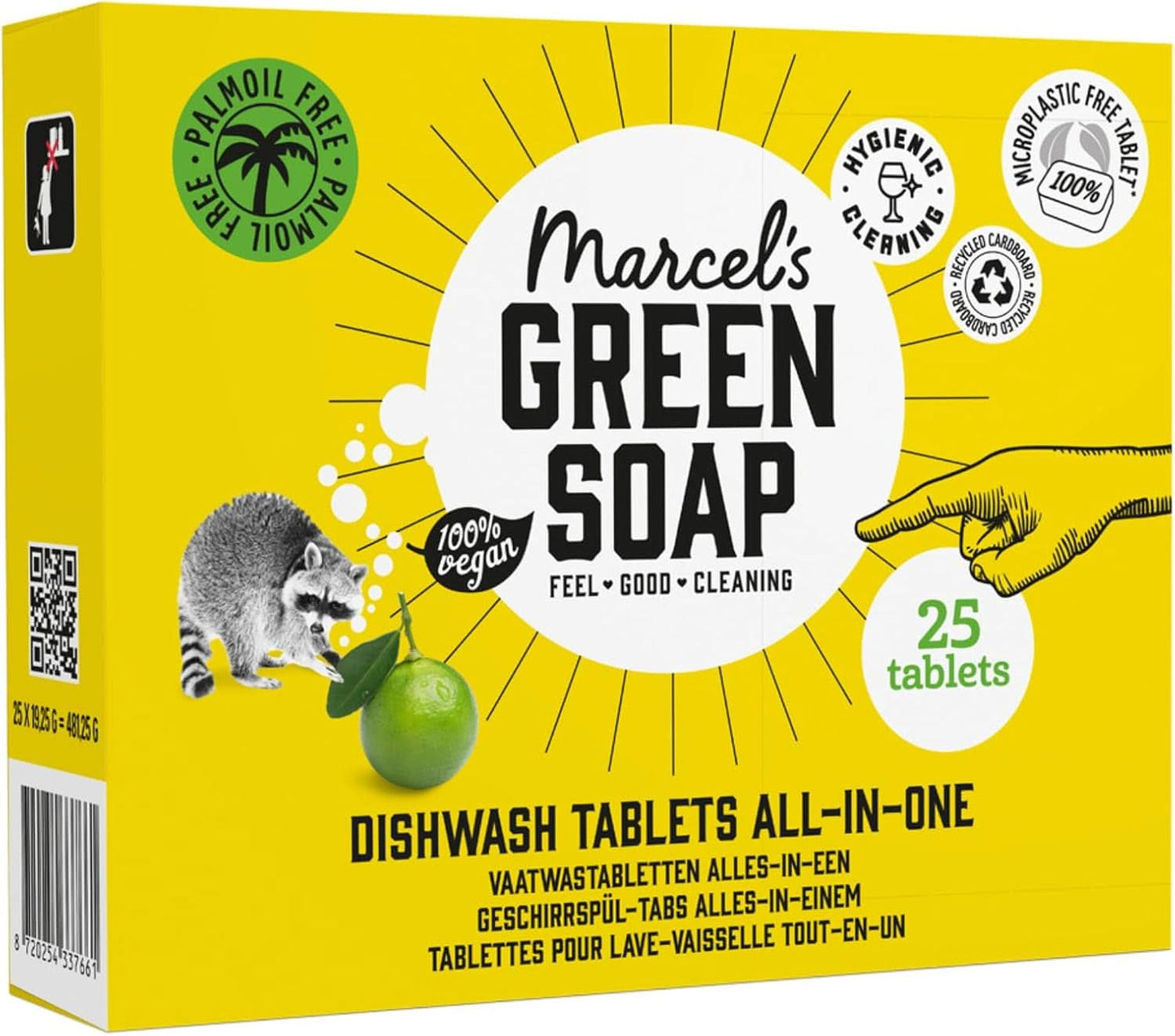 Marcel'S Green Soap Tabletki do zmywarki All-In-One - Grejpfrut i Limonka - 25 sztuk Detergenty kuchenne Naty Shop