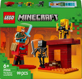 LEGO Minecraft Pojedynek lawowy w głębinach, zabawka dla fanów gier wideo, forteca z minifigurkami, w tym Alexem, szkieletem Witherem, Lohe i Striderem, prezent dla dziewcząt i chłopców w wieku 6 lat 21266 Zestawy do budowania Szukaj w sklepie LEGO