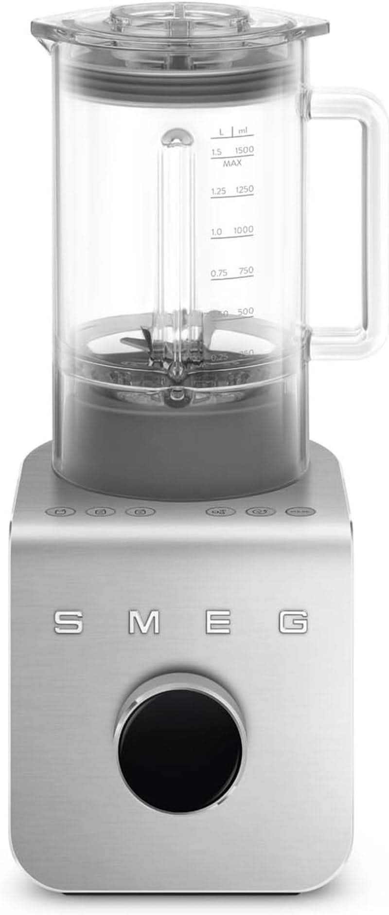 SMEG, Hochleistungsmixer BLC01BLMEU, 5 wstępnie ustawionych programów, 9 prędkości ręcznych, funkcja pauzy i impulsu, Kunststoffgehäuse, Rutschfeste Basis, 1400 W, Schwarz Kitchen Naty Shop