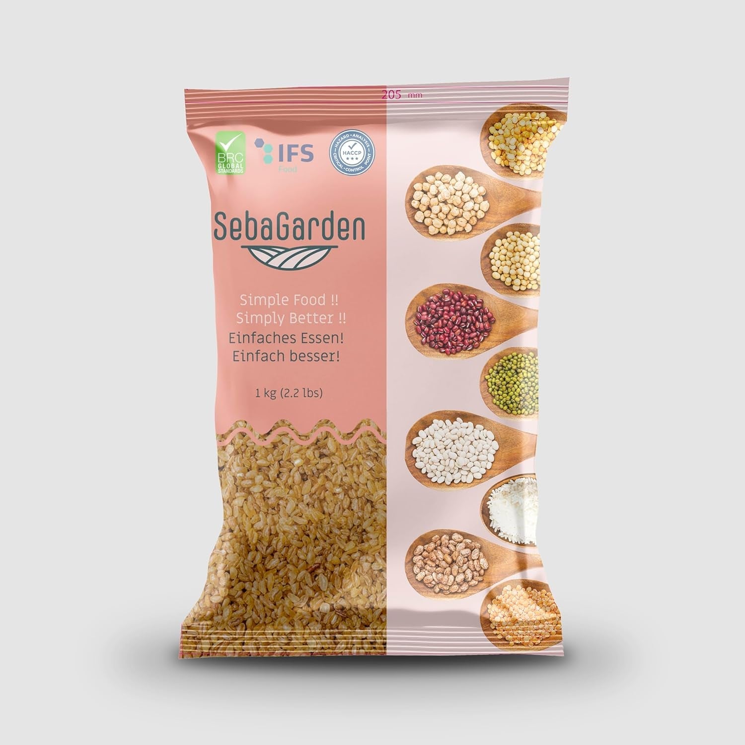 Seba Garden Fine Pszenica Bulgur 1 kg - Autentyczny turecki bulgur mielony w kamieniu i wstępnie ugotowany, całkowicie naturalny, wegański, bogaty w błonnik, idealny do tabbouleh, zup i pilawu