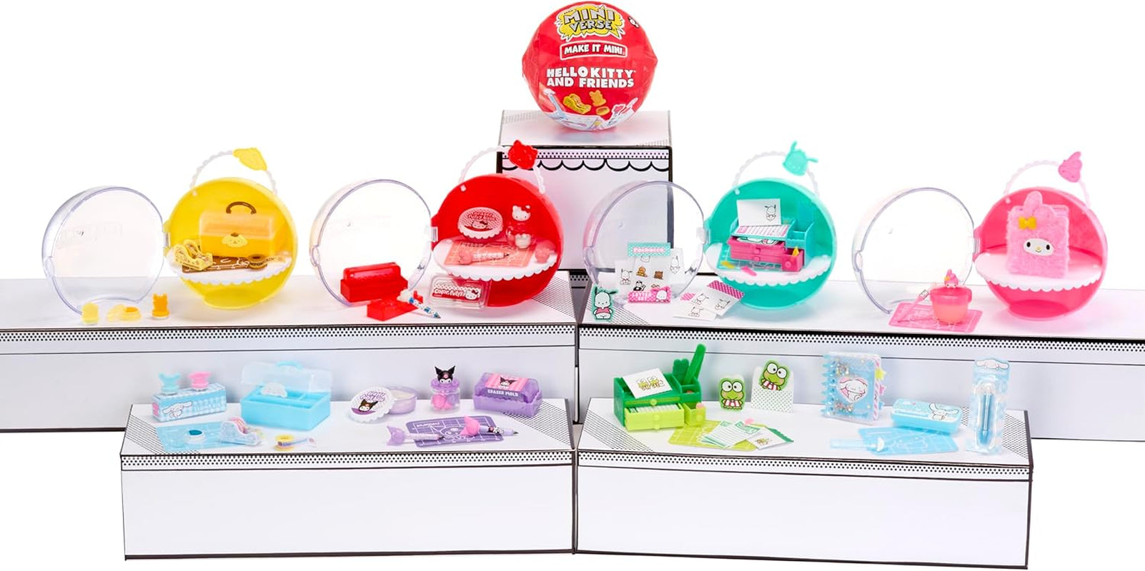 Miniverse MGA Make It Mini Hello Kitty and Friends Series 3 - Mini przedmioty kolekcjonerskie, Sanrio, repliki retro Artykuły papiernicze, rękodzieło, majsterkowanie, dla kolekcjonerów i dzieci w wieku od 8 lat