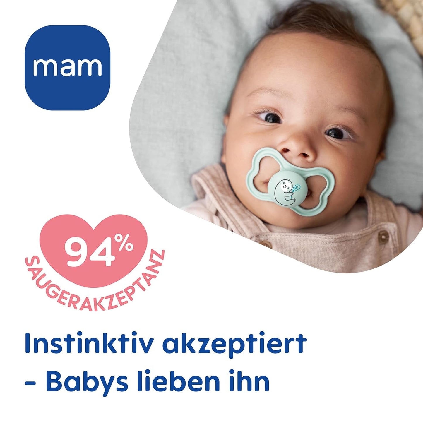MAM Air Silikonowe smoczki 2 pary Bardzo lekka i przewiewna konstrukcja Przyjazny dla zębów Smoczek dla niemowląt Wykonany ze specjalnego silikonu MAM SkinSoft z pudełkiem na smoczek 6-16 miesięcy Niedźwiedź/Nosorożec