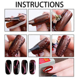 Nail Art Werkzeug Magnetstift, 10 Stück Nagel Magnet Stick Zestaw narzędzi, Nagel Magnet Stift i Starker Magnes Stock Punktierungsstifte dla majsterkowiczów 3D Magnetics Katzenauge UV Gel Polnisch Nagel Kunst