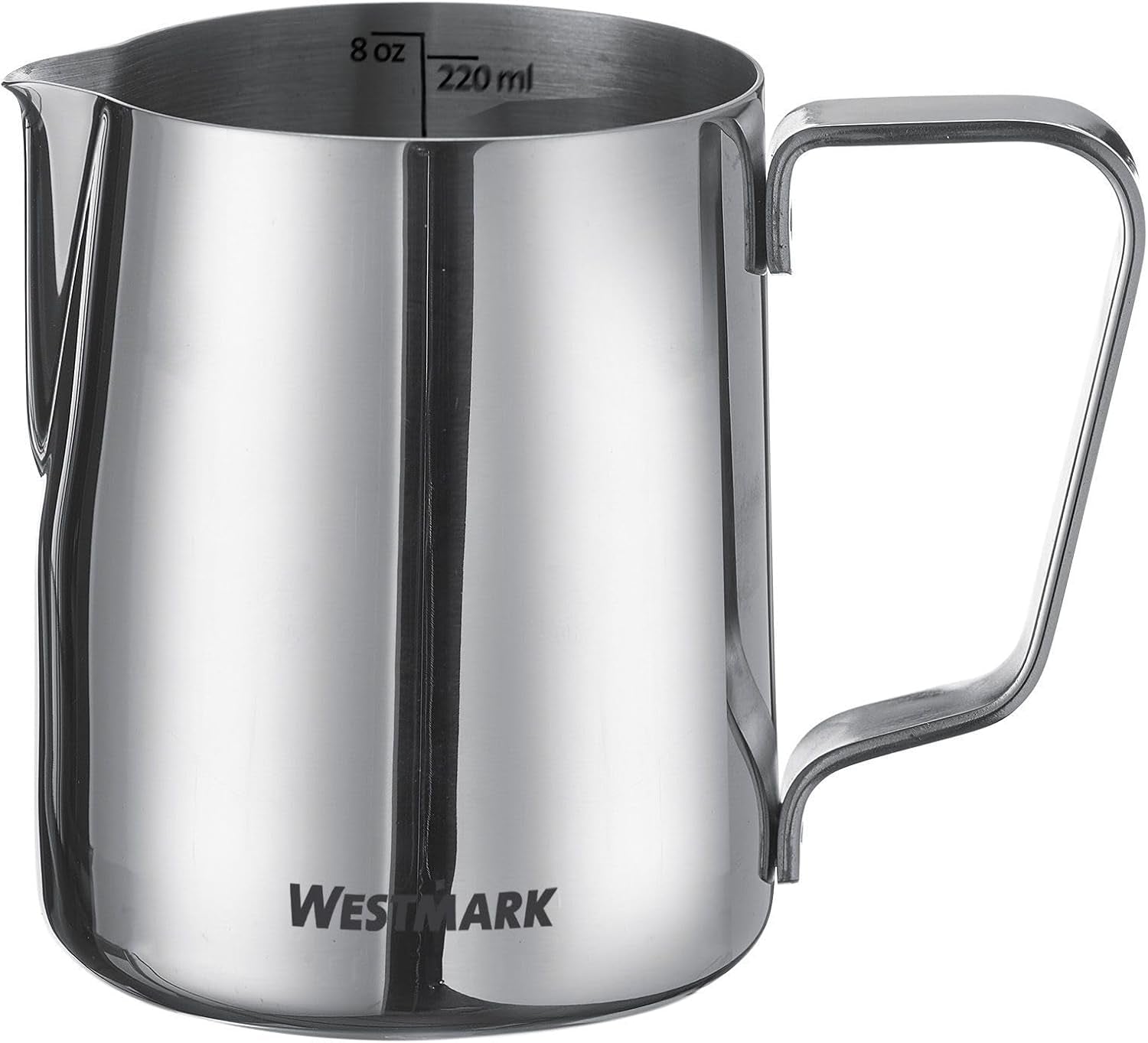 Karafka na mleko Westmark Brasilia 200 ml - idealna do śmietanki do kawy, mleka, miodu i innych dodatków do kawy i herbaty, akcesoria baristy - stal nierdzewna