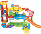 Vtech TUT TUT Baby Flitzer - Garaż, kolorowy, 66,6 x 75,3 x 45,1 cm & TUT TUT Baby Flitzer - Wóz strażacki - samochodzik z muzyką, przyciskiem świetlnym, zdaniami i ciekawymi dźwiękami Bebe Toys Naty Shop