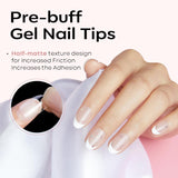 Modelones Tipsy 510 sztuk - Zestaw Tipsów Full Cover, Zestaw Tips Żelowych, Tipsy z żywicy PMMA do polerowania, Sztuczne paznokcie do klejenia na Nail Art DIY, Short Squoval