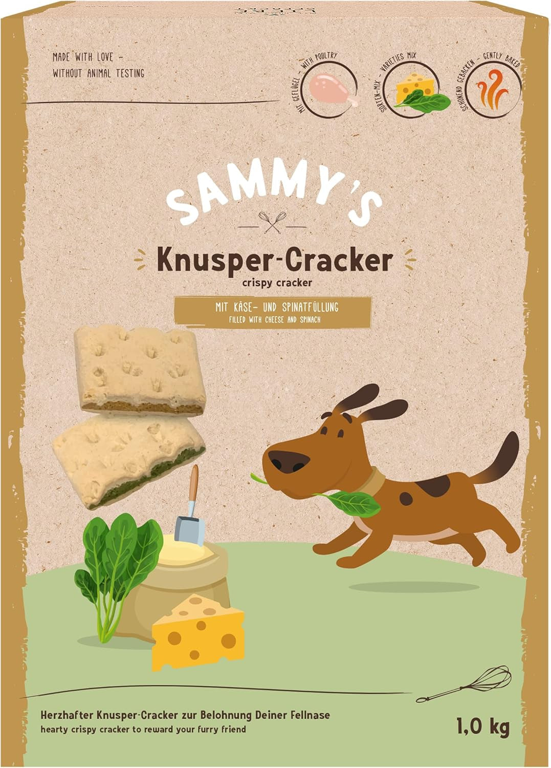 Monety musli Sammy'ego | Chrupiące pieczone przekąski dla psów | 5 monet zbożowych musli dla Twojego dużego futrzanego przyjaciela (30kg+) | 1 kg