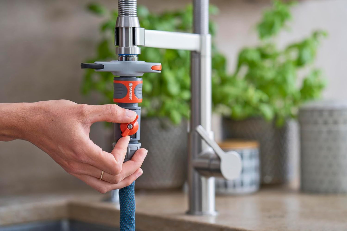 Wąż tekstylny Gardena Liano Xtreme 1/2", zestaw 10 metrów + adapter wewnętrzny