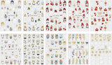 JMEOWIO Nagelsticker Weihnachten 10 Blatt Nail Art Naklejka Selbstklebend Nagelaufkleber Glitter Schneeflocke Xmas Winter Urlaub Gold Dekoration Nageldesign Zubehör