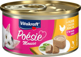 Vitakraft Poésie Mousse, mokra karma dla kotów, przewiewna pianka, z kurczakiem, bez dodatku cukru i zbóż (12 x 85g)