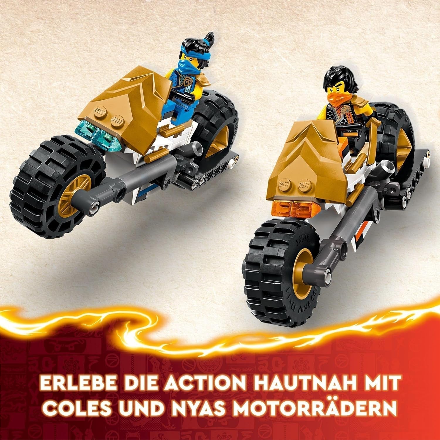 LEGO NINJAGO Ninja Team Combi Caterpillar Zestaw 4 w 1 z szybowcem, samochodem wyścigowym i 2 motocyklami oraz 6 minifigurkami Prezent dla chłopców i dziewcząt Zabawka Ninja 71820 Zestawy do budowania Besuche den LEGO-Store