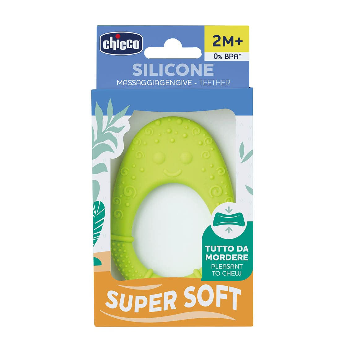 CHICCO - Miękki gryzak 2 miesiące + Zielony