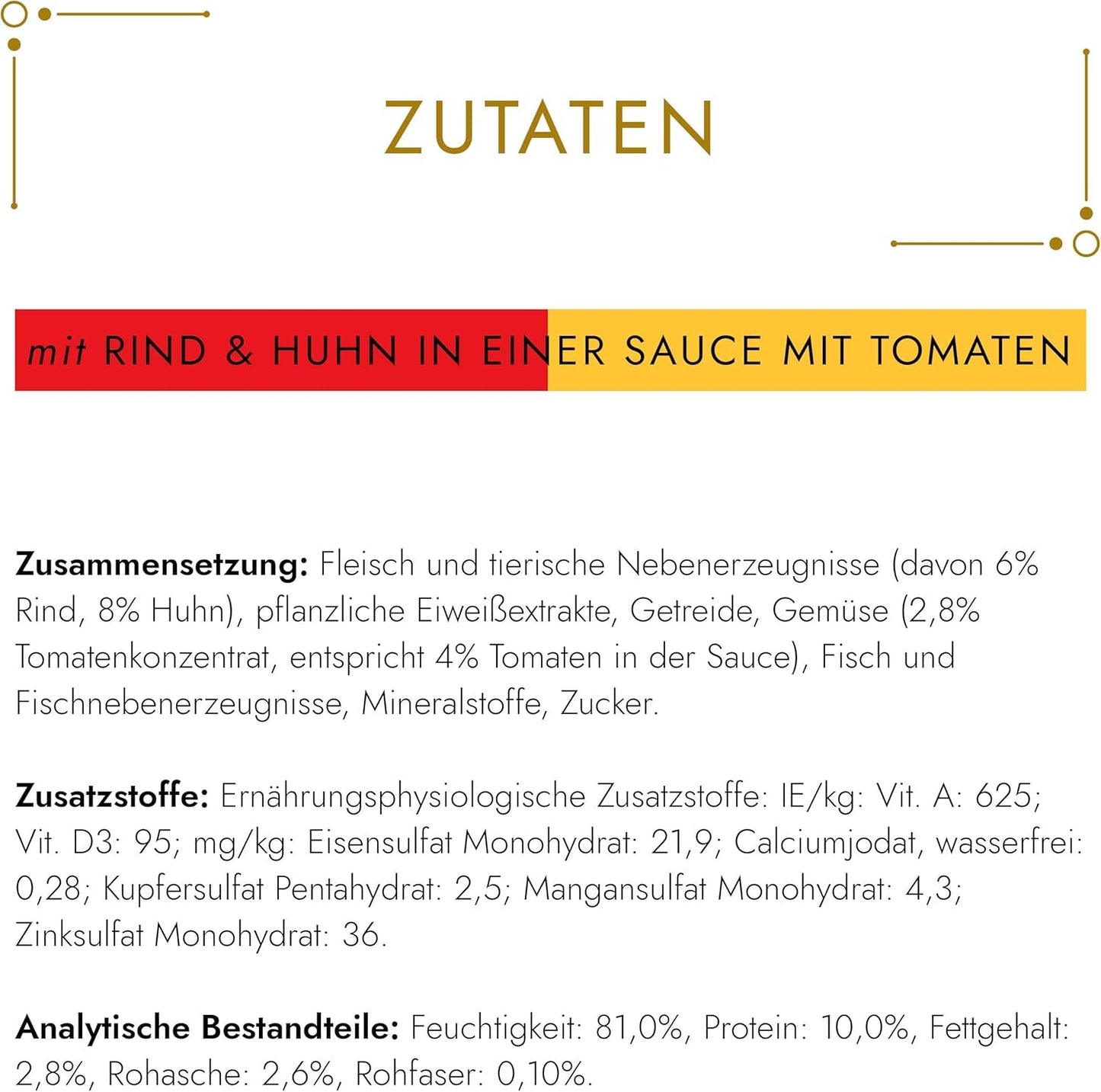 Gourmet Gold Délicatesse en Sauce Mokra karma dla kotów z wołowiną i kurczakiem, opakowanie 12 sztuk (12 x 85 g)