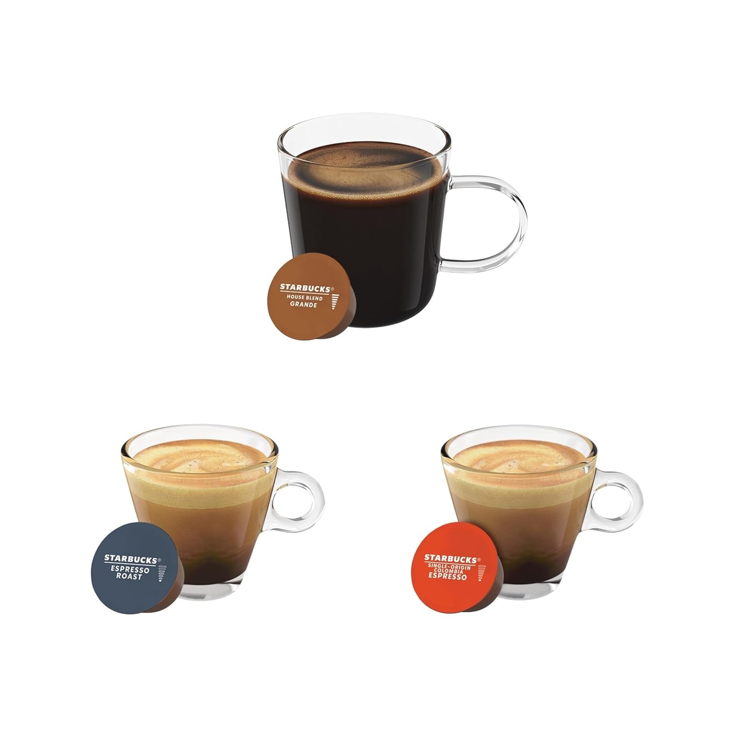 STARBUCKS Probierset, Espresso-Varianten by Nescafé Dolce Gusto Kaffeekapseln 6 x 12 (72 Kapseln) - Exklusiv na Amazon