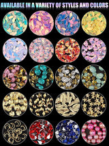 EBANKU Nail Art Strass Kit Multi Design Zubehör Mit 1 Pinzetten 1 Stück Wachsstifte Deko Diamanten Kristalle Perlen Edelsteine ​​​​Bunt Pferdeaugen Strass Metall Nieten Für Nagel DIY (1 Stück (opakowanie 10Er))