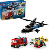 Zestaw LEGO City: helikopter, samochód z lwem i łódź podwodna oraz 3 minifigurki - zabawkowe pojazdy do zbudowania dla chłopców i dziewcząt od 7 lat - prezent urodzinowy i świąteczny 60462 Zestawy do budowania Besuche den LEGO-Store Domyślny tytuł