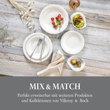 vivo - Grupa Villeroy & Boch – Niezbędny biały zestaw obiadowy 18 tlg. Weiß, Spülmaschinenfest, Mikrowellensicher, Geschirr Set für 6 Personen, Müslischalen, Speiseteller, Dessertteller, Premium Porzellan