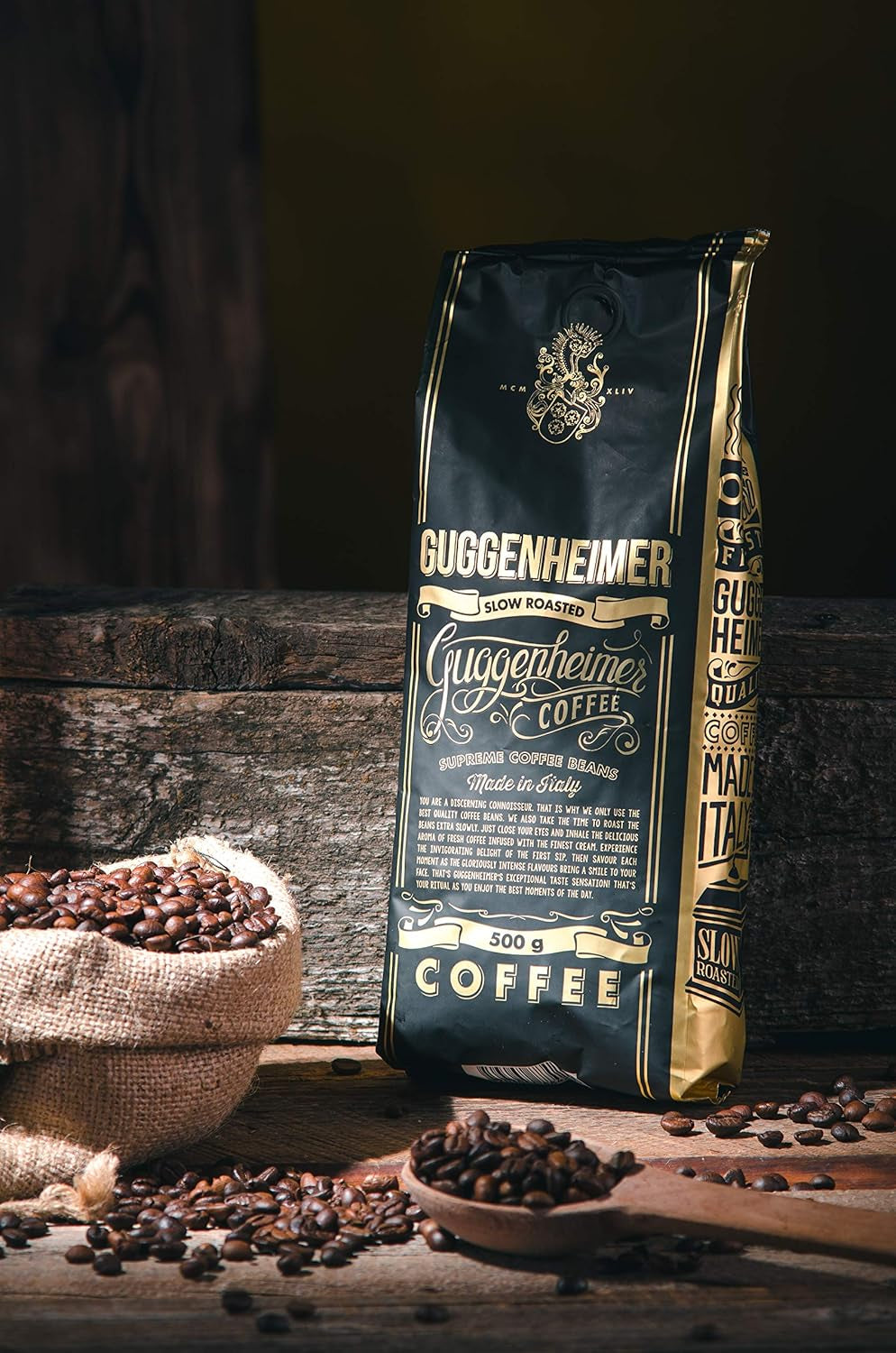 | Przykładowe opakowanie kawy ziarnistej 1 kg | Supreme 500g i Gourmet Arabica 500g | Niska kwasowość | Delikatny krem ​​| Najlepsze espresso do ekspresów w pełni automatycznych | Zestaw do degustacji kawy
