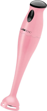 Clatronic Stabmixer/Pürierstab/Blender/Stab-Mixer/Stick/Mixstab SM 3577; Edelstahl-Schlagmesser; Für Smoothie, Kürbispüree, Babybrei, Milchshake; Mit Mixbehälter (500 ml); 180 watów; Różowa kuchnia Naty Shop Pink