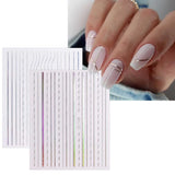 JMEOWIO Nagelsticker Aurora 12 Blatt Nail Art Naklejka Selbstklebend Nagelaufkleber Holografisch Dekoration Nageldesign Zubehör