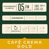 Jacobs Kaffeebohnen Café Crema Gold, vollmundig & fruchtig, geröstet w Bremie, Intensität 5/10, Kaffee ganze Bohnen, 1 kg