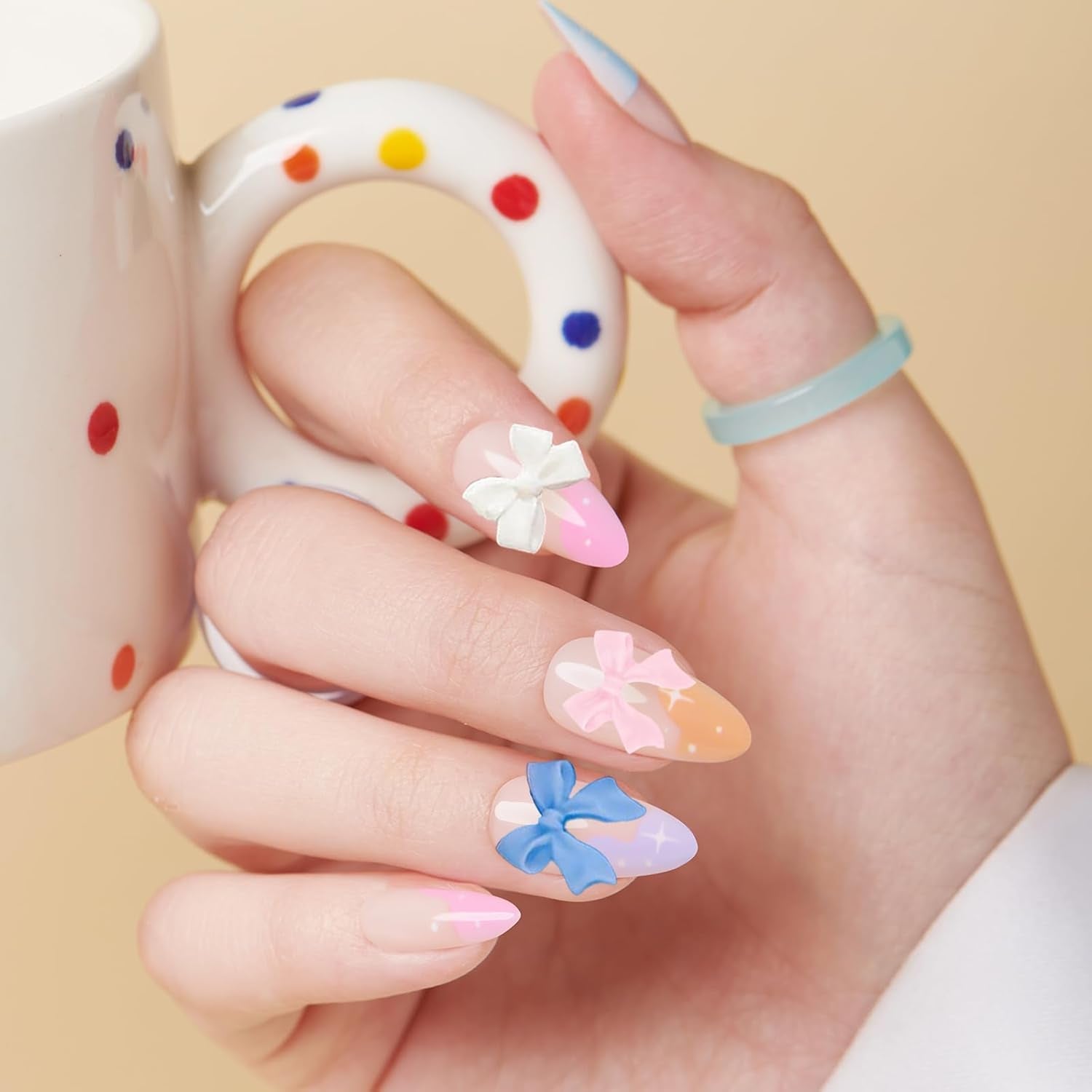 500 szt. 3D Nägel Charm Schleifen Charms Nägel Nail Art Charms Schleife Nagel Charms Nägel Nail Art Schleifen Nageldekorationen Mit Aufnahmewerkzeug Für Frauen Und Mädchen Nagel-Diy-Zubehör