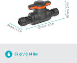 Zawór regulacyjno-odcinający Gardena Micro-Drip-System 13 mm (1/2 cala): Proste odcięcie rur i płynna regulacja przepływu wody, akcesorium do układania rur kroplowych (13207-20)