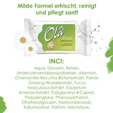 Papier toaletowy mokry OLA - (1X40 szt.) Chusteczki nawilżane - ekstrakt z rumianku i kwas mlekowy, zmywalne, skóra wrażliwa - 40 szt.