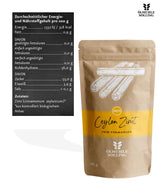- BIO Ceylon Zimt | Ceylon Zimtpulver aus kontrolliert biologischem Anbau | Zimtpulver fein vermahlen aus ganzen Zimtstangen. Idealny do musli, Milchreis, Gebäck uvm. | Zawartość: 180 g