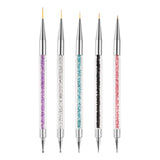 Sularpek Pinsel do zdobienia paznokci, 5 Stück Nageldesign Pinsel, Narzędzia do rozsiania paznokci, Nail Art Liner-Pinsel, Zum Herstellen Von Nagellack, Punktieren, Feinmalerei, DIY