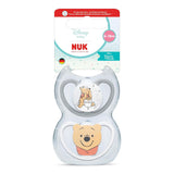 Smoczki NUK Perfect Match Air dla niemowląt | 6-18 miesięcy | Smoczki ortodontyczne, które wspomagają cyrkulację powietrza i zapobiegają wysypce spowodowanej śliną | 95% akceptacji przez dzieci** | Disney Kubuś Puchatek | Opakowanie 2