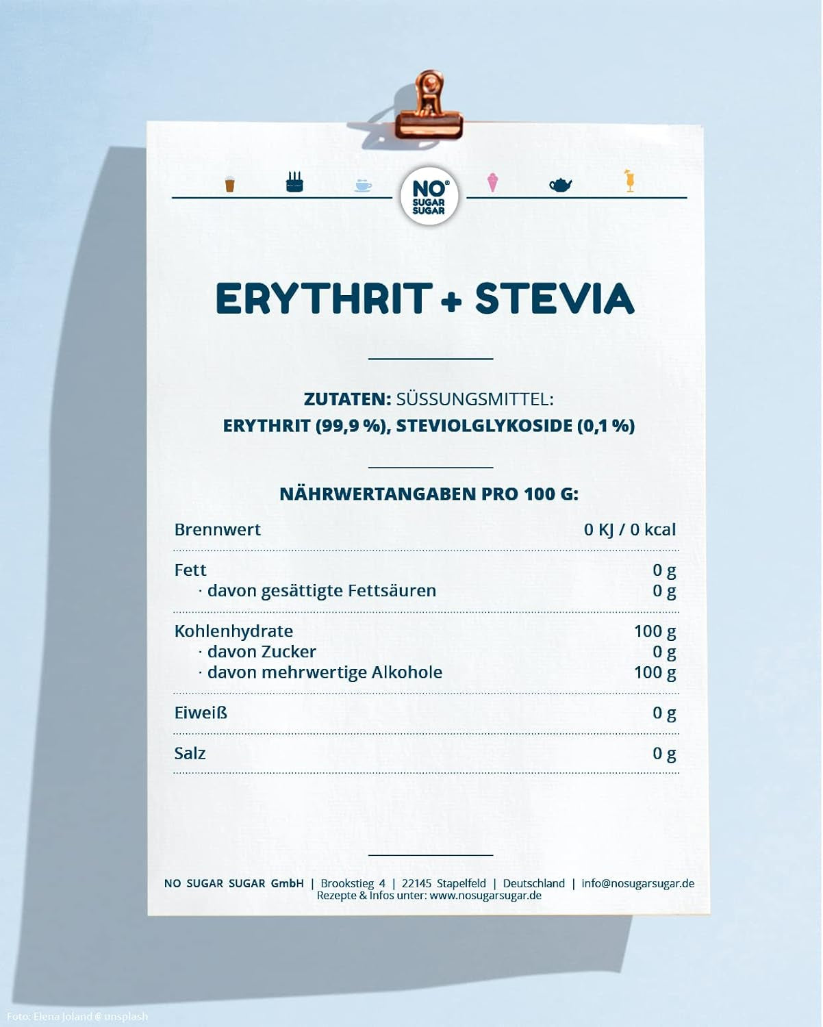 BEZ CUKRU 400 G Erytryt + Stewia Wegańskie, 100% Zucker- & Kalorienfreier Zuckerersatz, Zahnfreundlich 1:1 Süße Gegenüber Zucker, Gesunde Alternative Ohne Eigengeschmack Zum Kochen, Backen, Süßen Słodziki Naty Shop