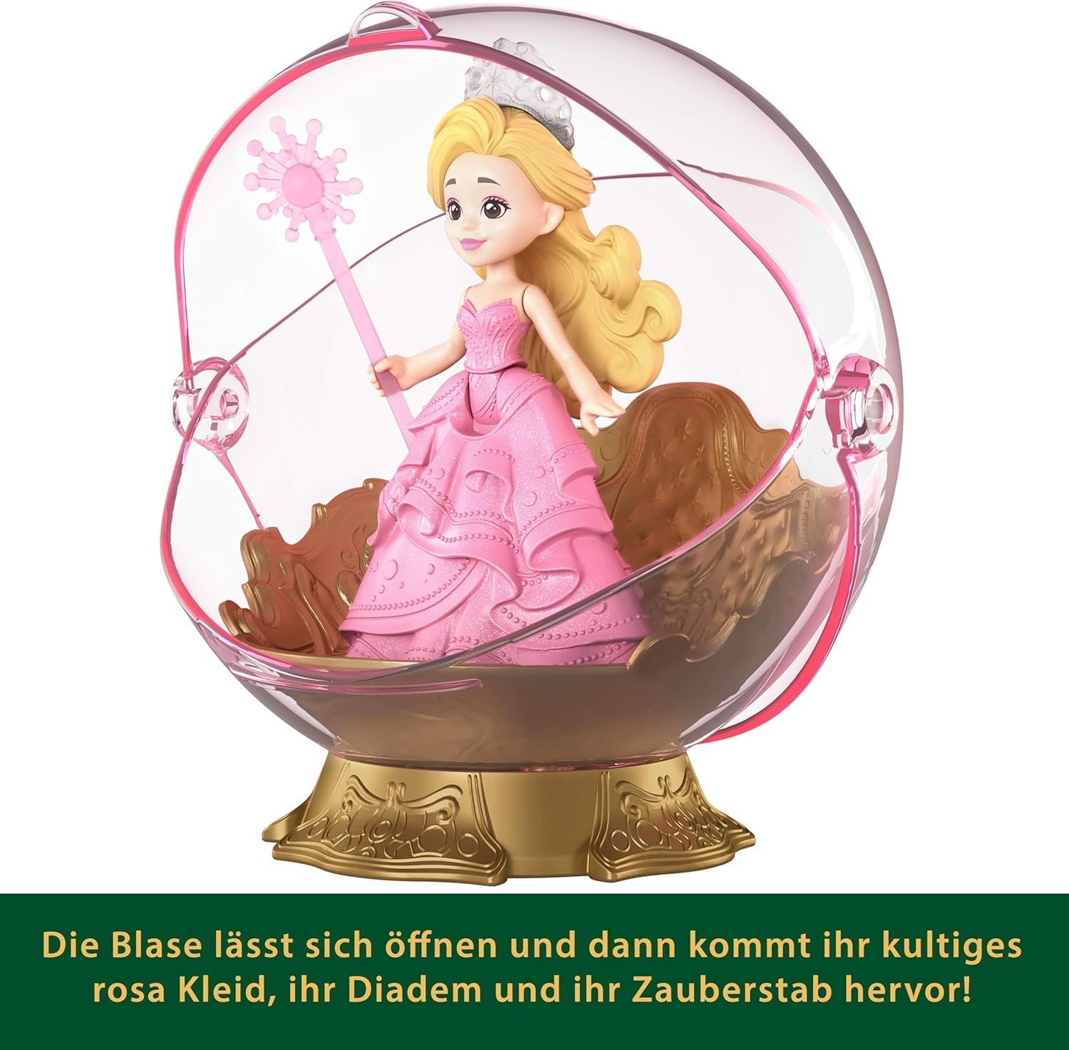 Mattel Universal Pictures Evil Glinda pływająca bańka, inspirowana filmem mini lalka Glinda i zestaw pojazdów, JFM25, [wielokolorowy]