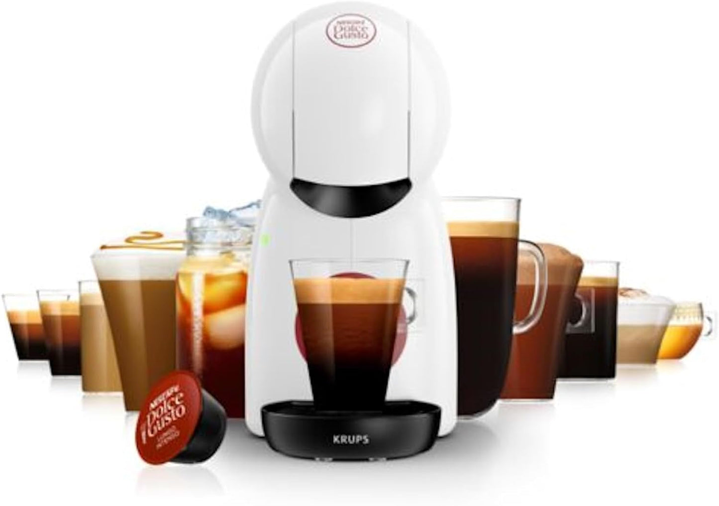 Ręczny ekspres do kawy z kapsułkami NESCAFÉ DOLCE GUSTO PICCOLO XS firmy KRUPS, biały