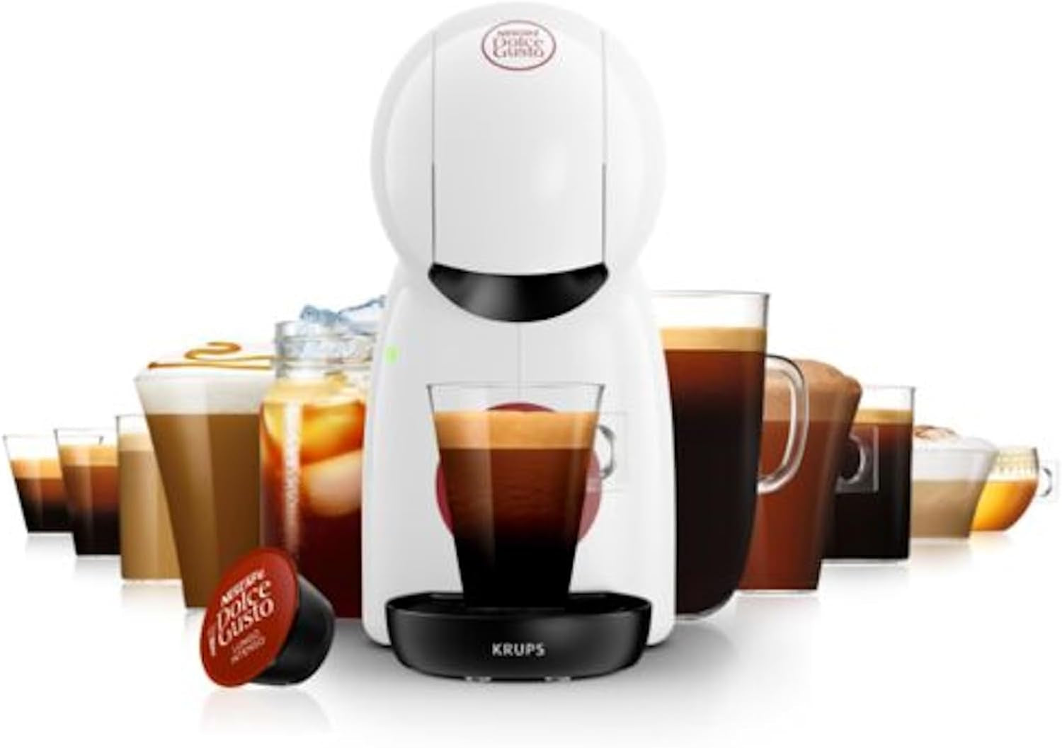 Ręczny ekspres do kawy z kapsułkami NESCAFÉ DOLCE GUSTO PICCOLO XS firmy KRUPS, biały