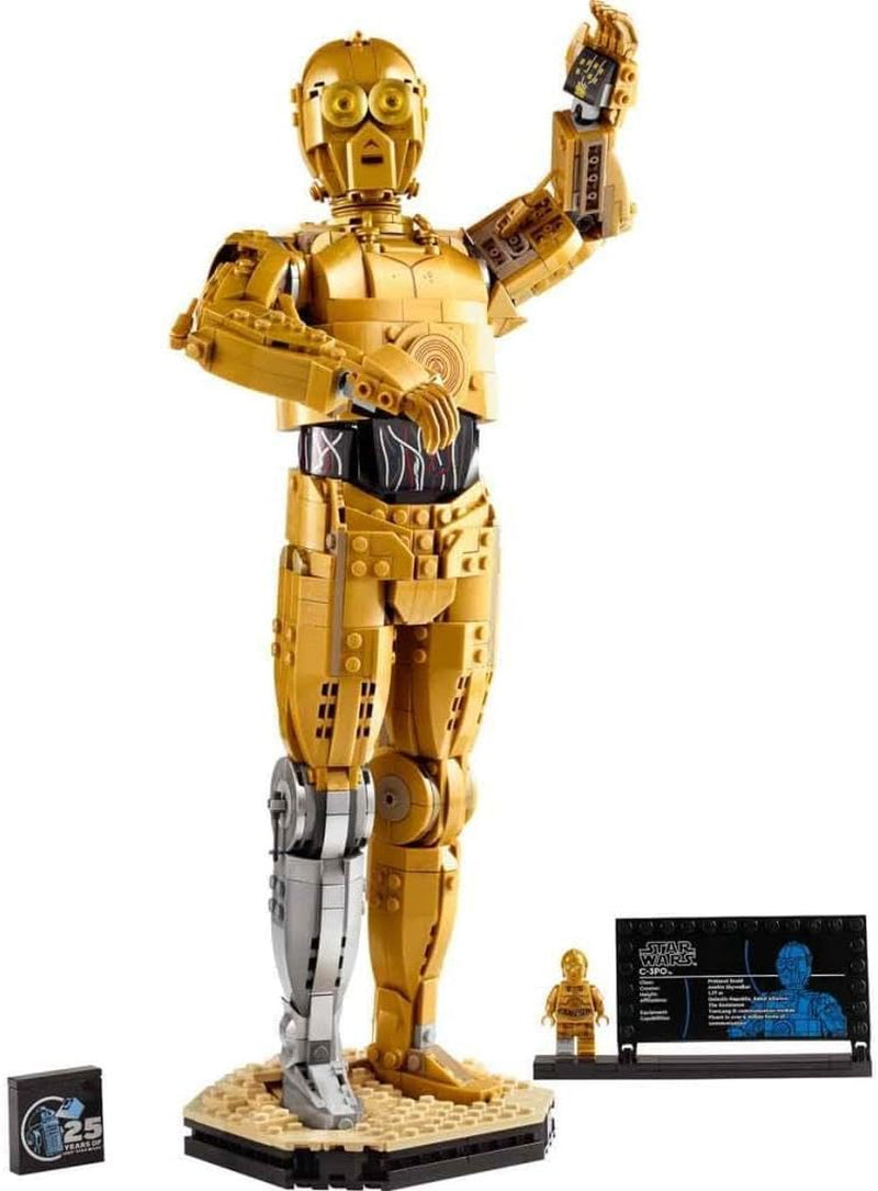 LEGO Star Wars C-3PO B, droid do zbudowania, model do kolekcjonowania, budowania i wystawiania, nostalgiczny pomysł na prezent dla dorosłych i fanów, przedmiot kolekcjonerski, zestaw fantasy 75398 Zestawy do budowania Kup w sklepie LEGO